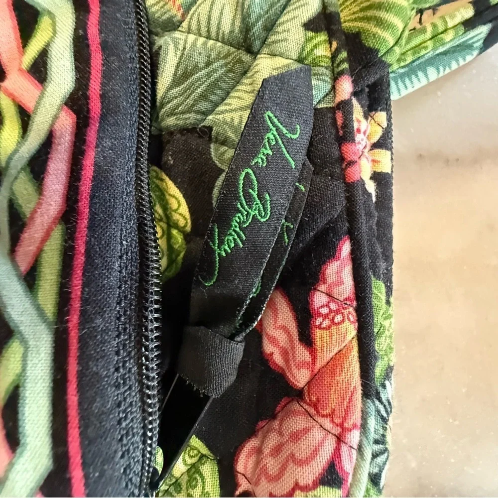Vintage Vera Bradley Laptop Case Flowers Green Pink Botanica Print